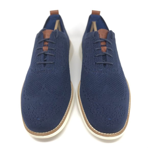 Cole Haan Blue Knit Oxfords